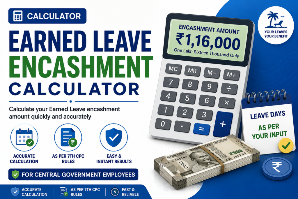 Earned leave L Encashment  Calculator