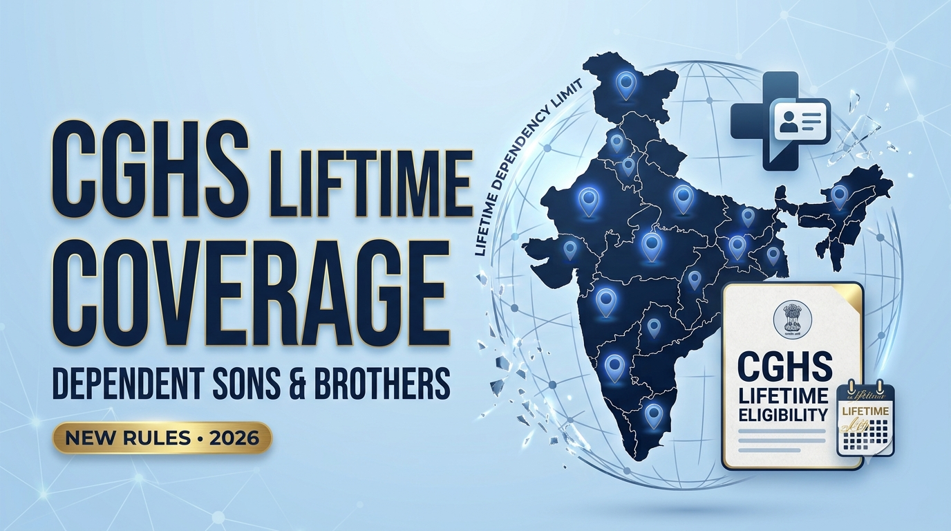 CGHS lifetime coverage for dependent sons and brothers 2026