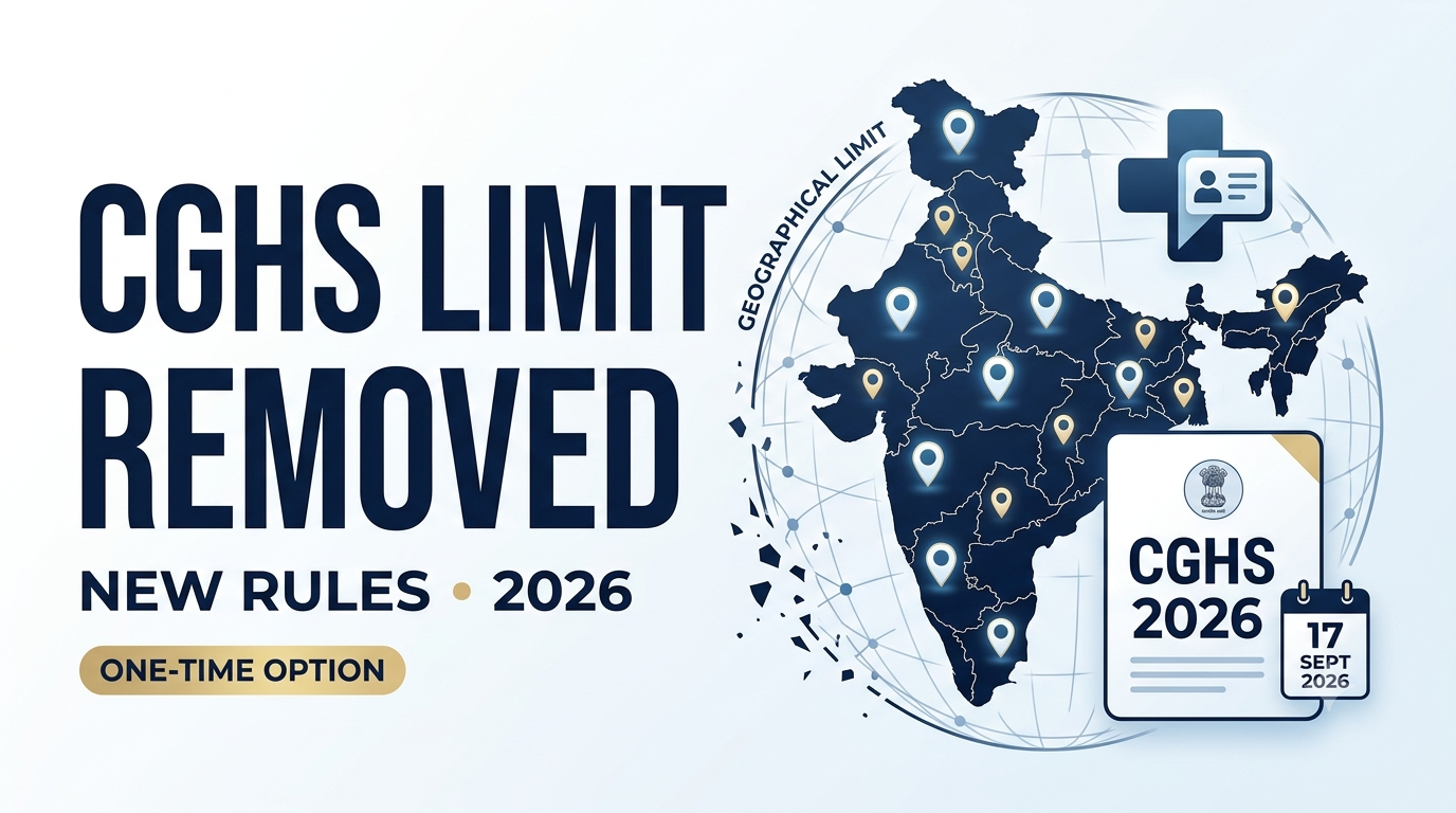 CGHS geographical limit removed 2026 – new one-time option for Central Government employees